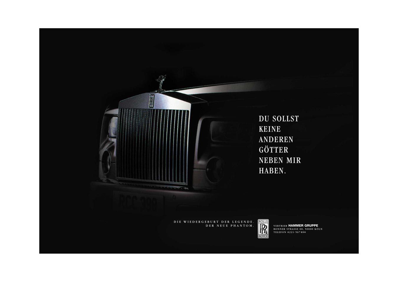 GROSSFLÄCHENPLAKATE zur Einführung des neuen Phantom von Rolls-Royce